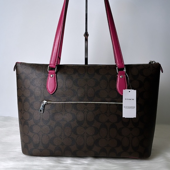 NWT💃Coach Gallery Tote in Signature Canvas & Leather Purse - Picture 4 of 9